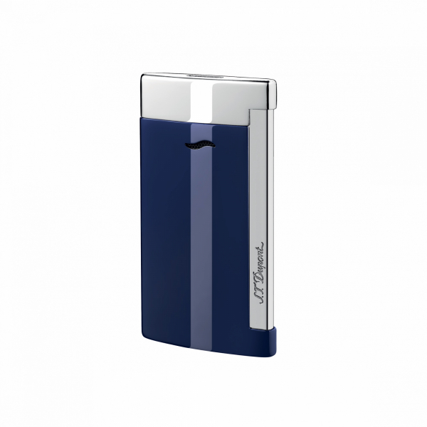 S.T. Dupont Slim 7 Lighter in Blue and Chrome Finish