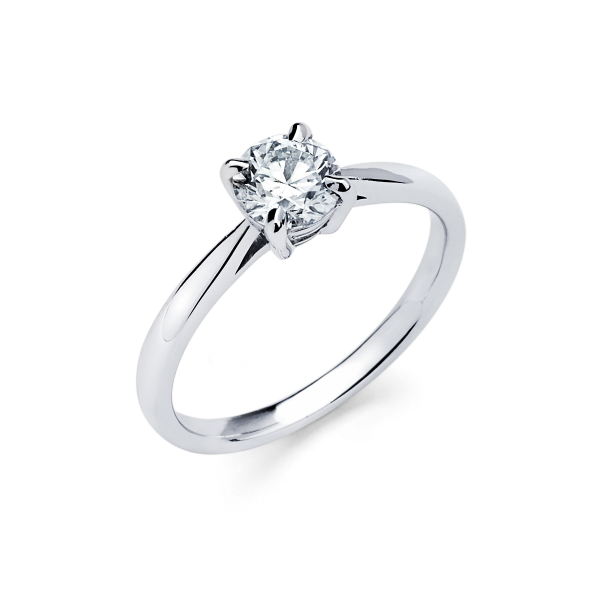 Classic solitaire diamond engagement ring