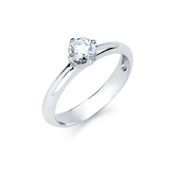 Classic solitaire diamond engagement ring