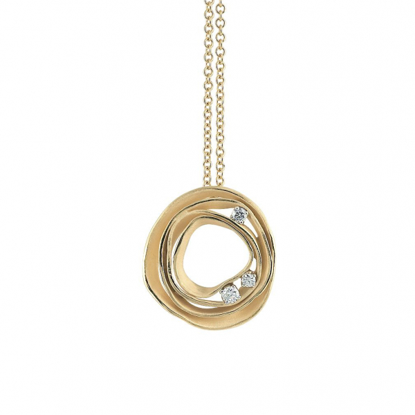 18k Yellow Gold Diamond Pendant