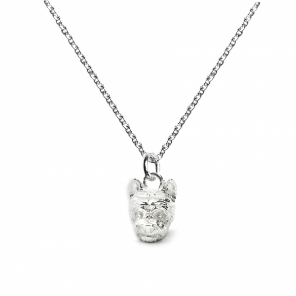 Yorkshire silver pendant on a link chain