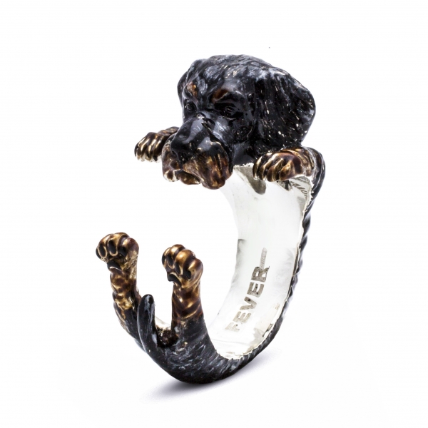 Dachshund Teckel Enamel Hug Ring