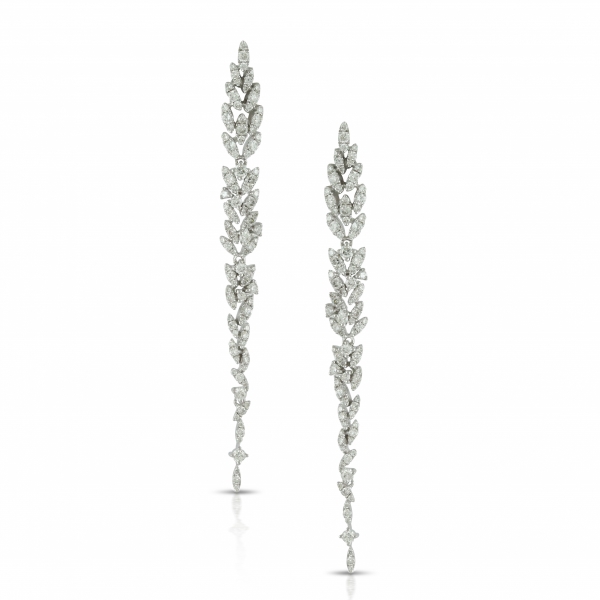 Lady's 18 karat white gold diamond earrings