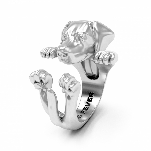 Labrador Silver Hug Ring