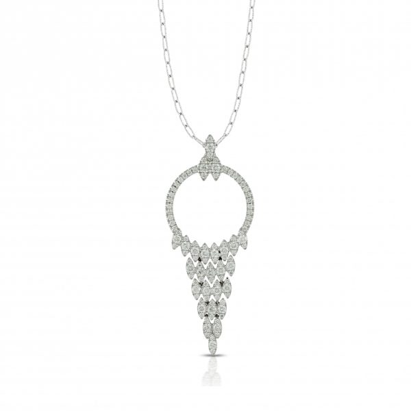 Lady's 18 karat white gold diamond pendant