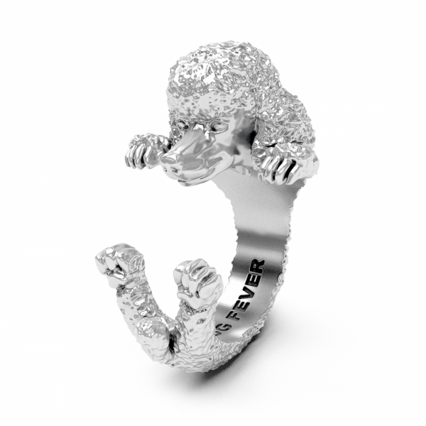 Poodle Silver Hug Ring