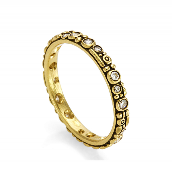 Alex Sepkus 18k Yellow Gold Mini 62 Diamond Band