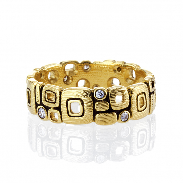 Alex Sepkus 18k Yellow Gold Little Windows Band