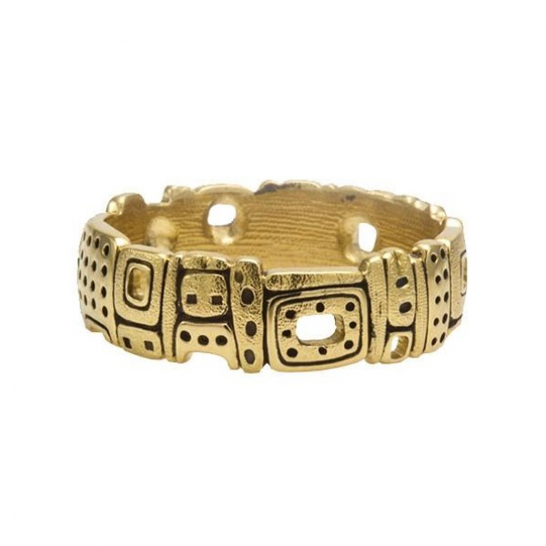Alex Sepkus 18 Karat Yellow Gold Old Path Band
