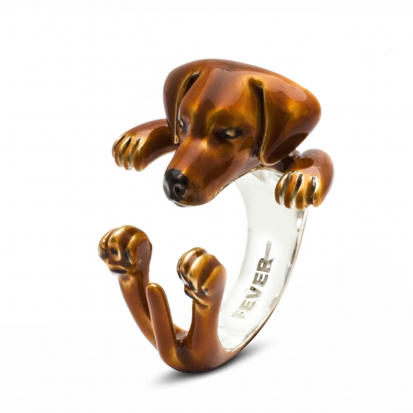 Rhodesian Ridgeback Enamel Hug Ring