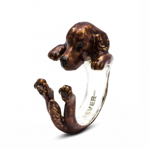 Setter Enamel Hug Ring