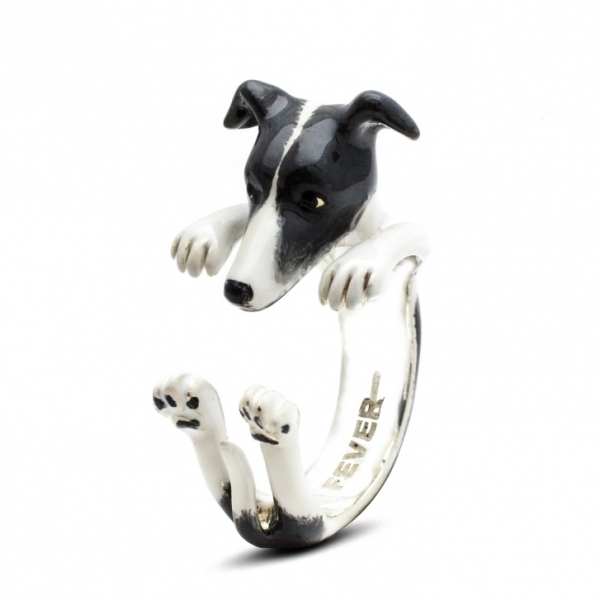 Whippet Enamel Hug Ring