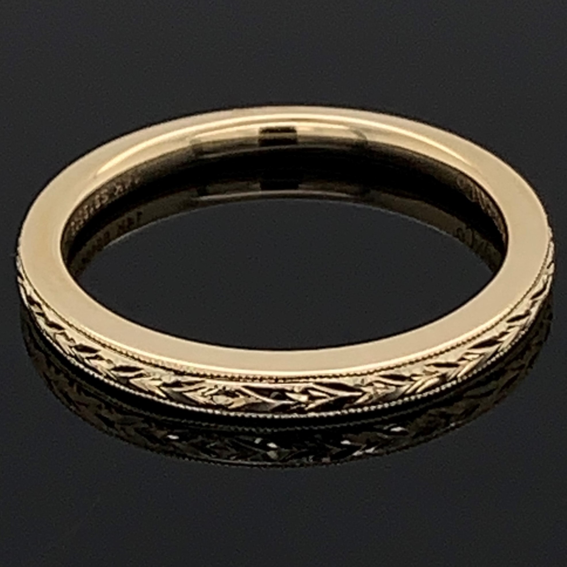 Gabriel Hand Carved Wedding Band