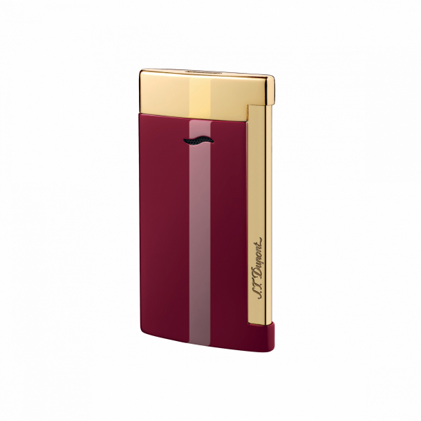 S.T. Dupont Slim 7 Lighter in Lotus Red and Gold Finish
