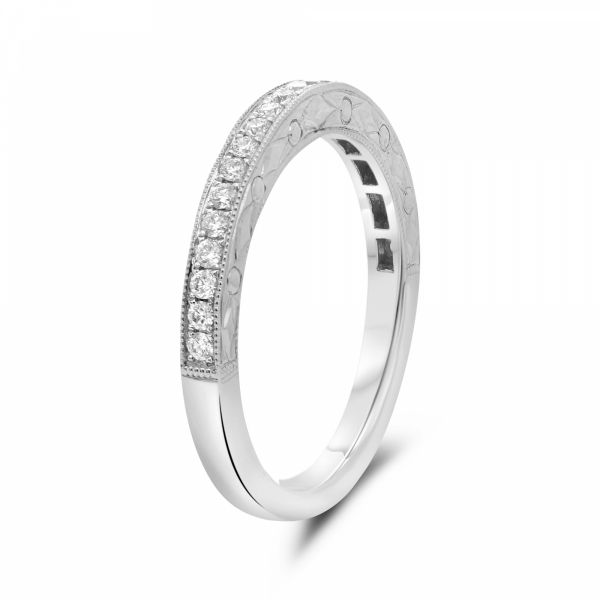 Shop our collection of women's wedding bands or custom design your own!  Eco-friendly and ethically sourced. Class - image #2